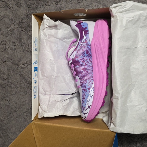 Hoka One One Pink and Purple Athletic Shoes - Picture 5 of 6